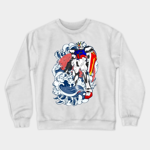 GAT-X105 Strike Gundam Crewneck Sweatshirt by gblackid